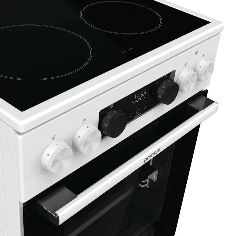 Gorenje Standherd 50cm mit Glaskeramikkochfeld GEC5C41WG weiß B/H/T: ca. 50x85x59 cm