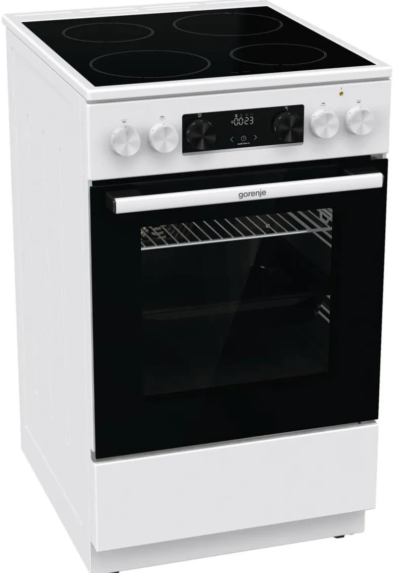 Gorenje Standherd 50cm mit Glaskeramikkochfeld GEC5C41WG weiß B/H/T: ca. 50x85x59 cm