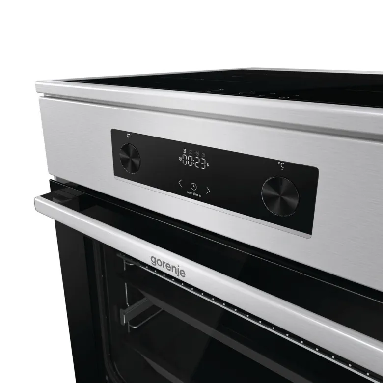 Gorenje Standherd 60cm mit Glaskeramikkochfeld GEIT6C60XPG Edelstahl B/H/T: ca. 60x85x60 cm