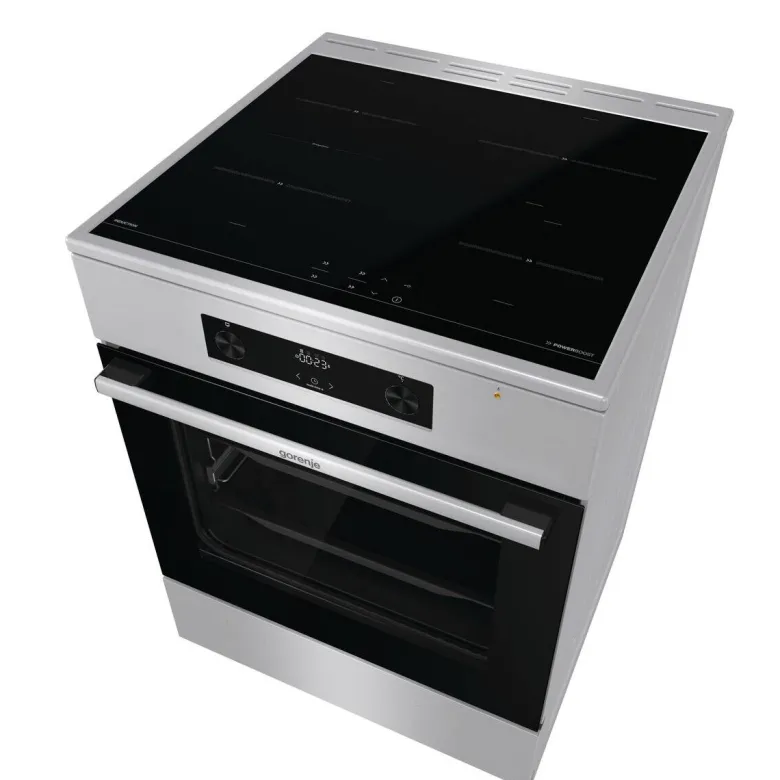 Gorenje Standherd 60cm mit Glaskeramikkochfeld GEIT6C60XPG Edelstahl B/H/T: ca. 60x85x60 cm