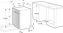 Gorenje Unterbau-Geschirrspüler GU642E90X Inox B/H/T: ca. 60x82x60 cm