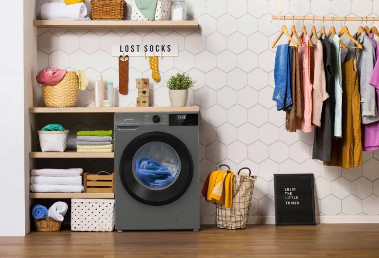 Gorenje Waschmaschine WNHEI84APSA/DE titanfarbig B/H/T: ca. 60x85x54 cm ca. 8 kg