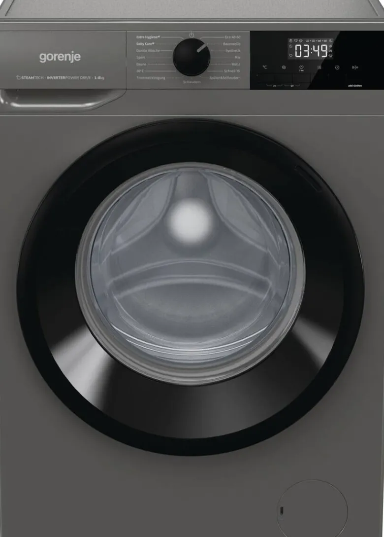 Gorenje Waschmaschine WNHEI84APSA/DE titanfarbig B/H/T: ca. 60x85x54 cm ca. 8 kg