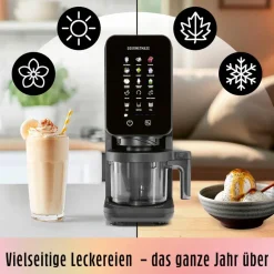 GOURMETmaxx Eismaschine 19769 schwarz Kunststoff B/H/L: ca. 26x40,5x119 cm