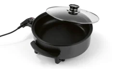 GOURMETmaxx Elektrische Party-Pfanne schwarz Edelstahl B/H/L: ca. 14,5x36x34,5 cm