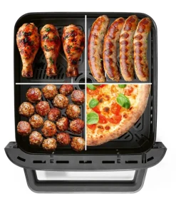 GOURMETmaxx Heißluftfritteuse XXL schwarz Edelstahl B/H/L: ca. 41x24x32,5 cm ca. 7 l