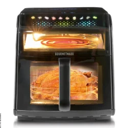 GOURMETmaxx Heißluftfritteuse schwarz Metall B/H/L: ca. 38,6x31,8x28,8 cm ca. 7 l