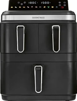 GOURMETmaxx Heißluftfritteuse 19712 schwarz Metall B/H/L: ca. 37,55x43x37,75 cm ca. 17 l