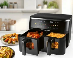 GOURMETmaxx Heißluftfritteuse schwarz Metall B/H/L: ca. 36,2x29,2x40 cm ca. 4,5 l