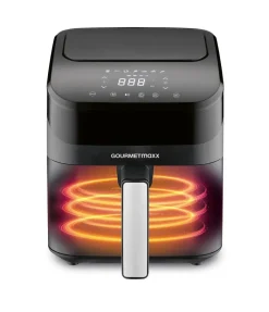 GOURMETmaxx Heißluftfritteuse schwarz Metall B/H/L: ca. 24x28,6x34,9 cm ca. 4 l