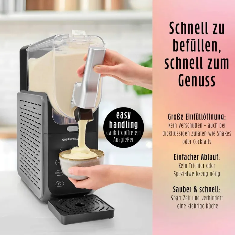 GOURMETmaxx Slushy Ice Maker 19174 schwarz Kunststoff B/H/L: ca. 23x50,5x50 cm