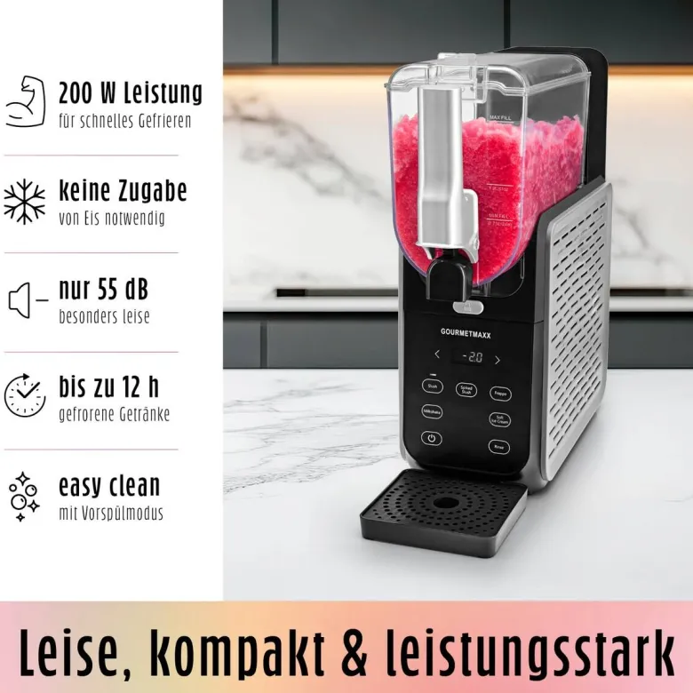 GOURMETmaxx Slushy Ice Maker 19174 schwarz Kunststoff B/H/L: ca. 23x50,5x50 cm
