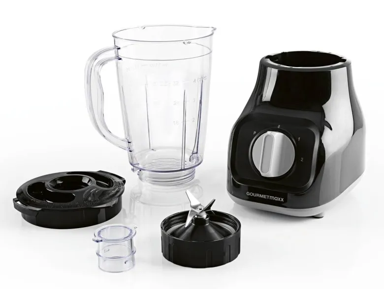 GOURMETmaxx Standmixer schwarz Edelstahl B/H/L: ca. 17,5x37,5x21 cm