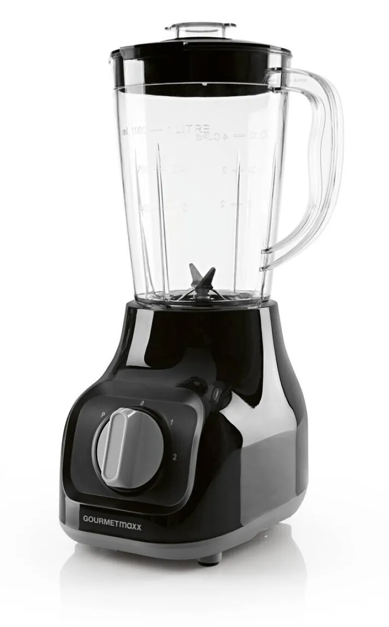 GOURMETmaxx Standmixer schwarz Edelstahl B/H/L: ca. 17,5x37,5x21 cm