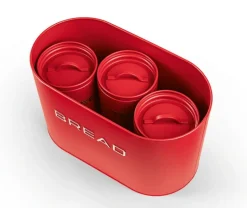 GOURMETmaxx Vorratsdosenset rot B/H/L: ca. 18x23x34 cm