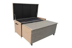 Greemotion Auflagenbox zum Ausziehen grau Stahl B/H/L: ca. 142x68x72 cm