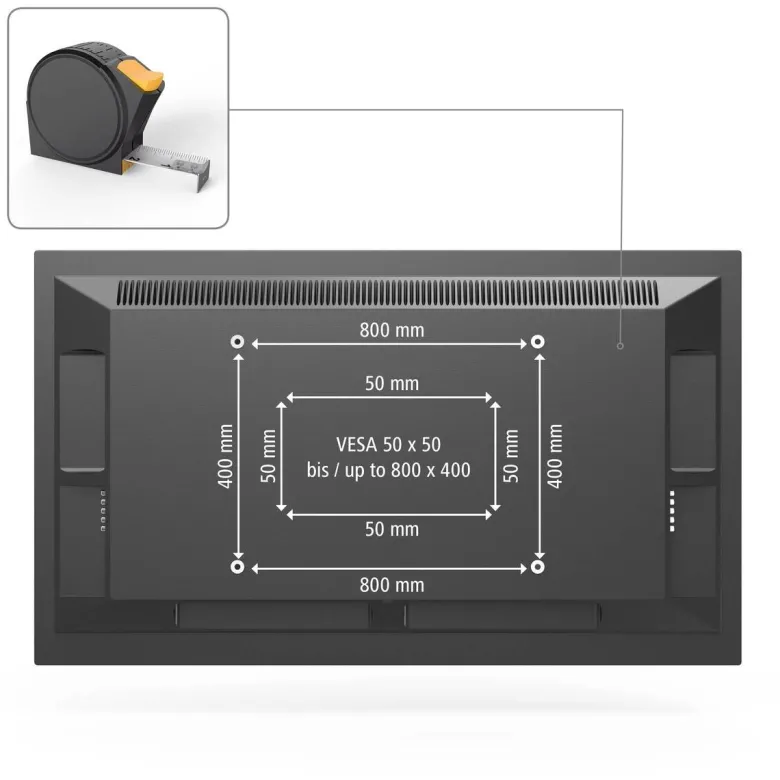 HAMA Wandhalter bis 90" schwarz