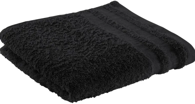 Handtuch Miami schwarz Baumwolle B/L: ca. 50x100 cm