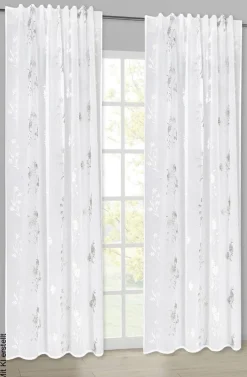 Happy Home Kombivorhang Blattranke silber B/L: ca. 140x245 cm