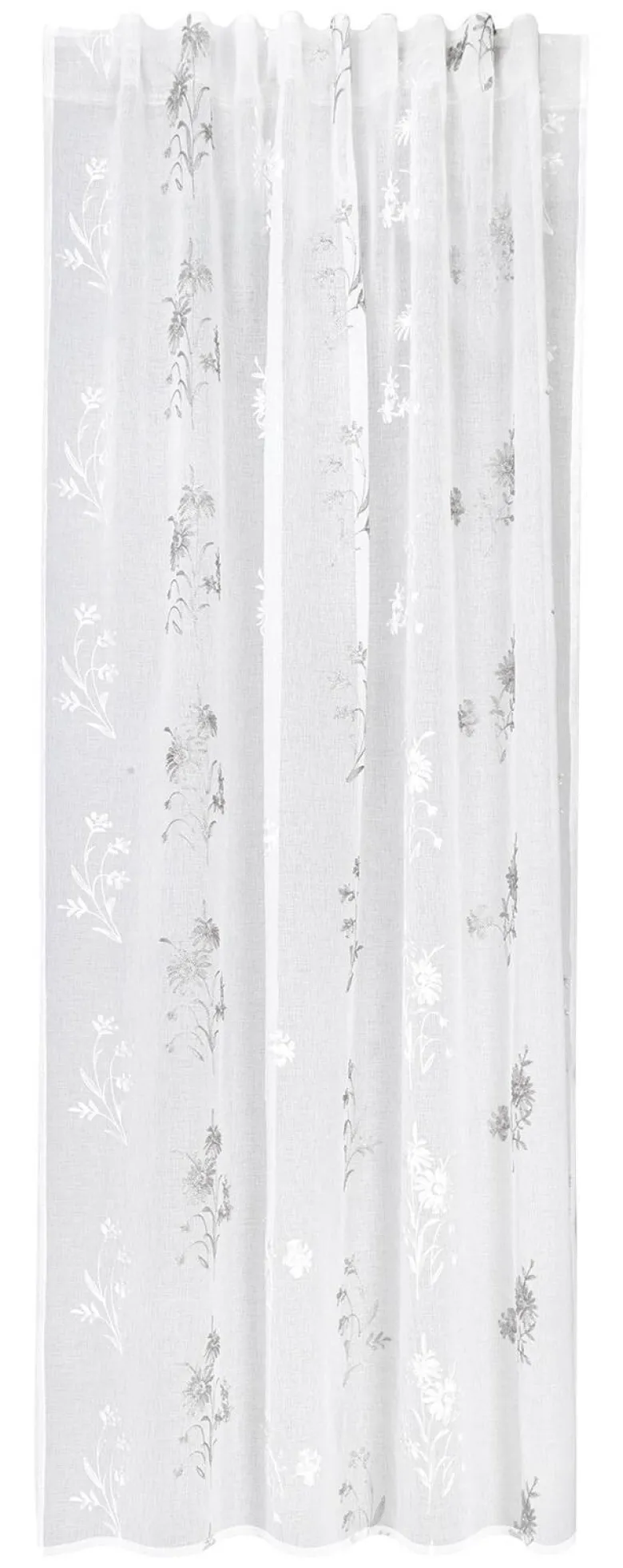 Happy Home Kombivorhang Blattranke silber B/L: ca. 140x245 cm