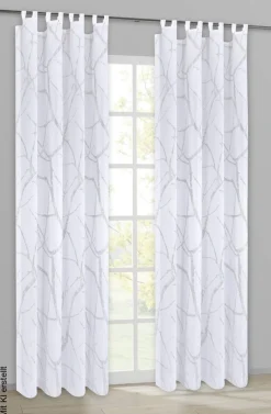 Happy Home Schlaufenvorhang Wood weiß B/L: ca. 140x245 cm