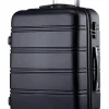Hartschalenkoffer schwarz Kunststoff B/H/L: ca. 45x66x26 cm