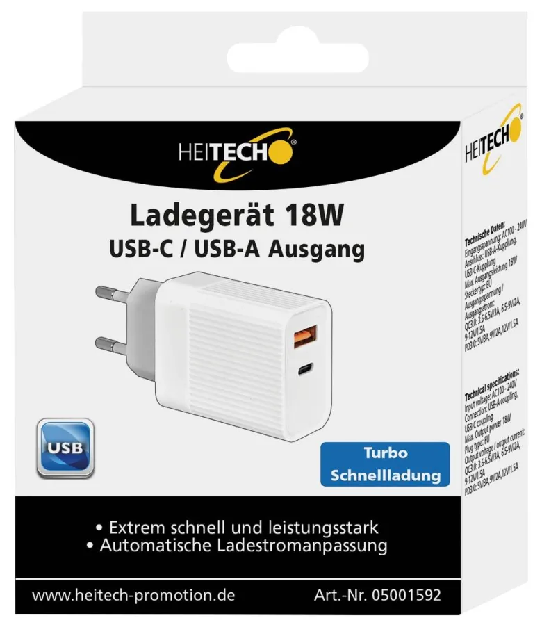 Heitech Ladegerät 05001592 weiß