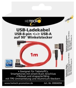 Heitech Ladekabel 09004094 rot