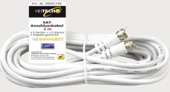 HeiTech SAT-Anschlusskabel 5,0m weiß