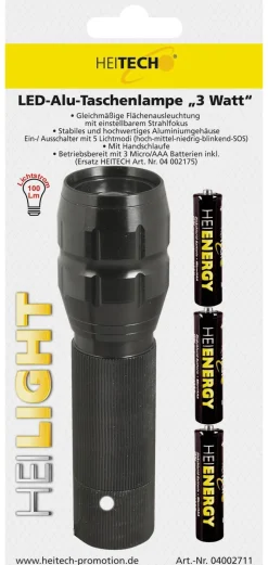 Heitech Taschenlampe 04002711 Alu