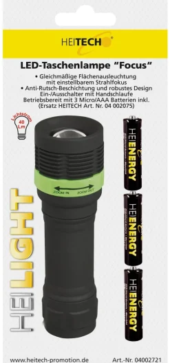 Heitech Taschenlampe 04002721 schwarz