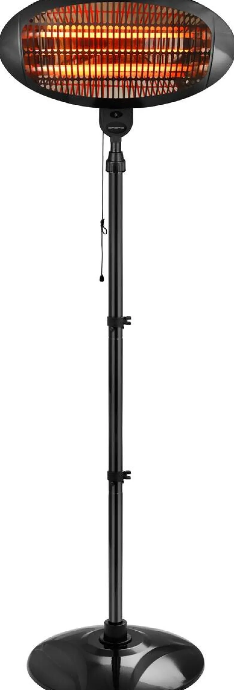 Heizstrahler schwarz Metall Kunststoff B/H/L: ca. 50x210x50 cm ca. 2000 W