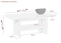 Hela Couchtisch DARIO weiß Holzwerkstoff B/H/T: ca. 110x50x68 cm