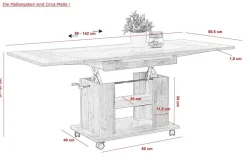 Hela Couchtisch JAKOB Eiche Artisan Holzwerkstoff B/H/T: ca. 90x51x60 cm