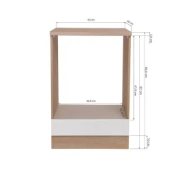 Herdumbauschrank Merle grau B/H/T: ca. 60x85x60 cm