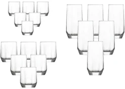 HermiaConcept Gläserset Daisy 18-tlg. transparent