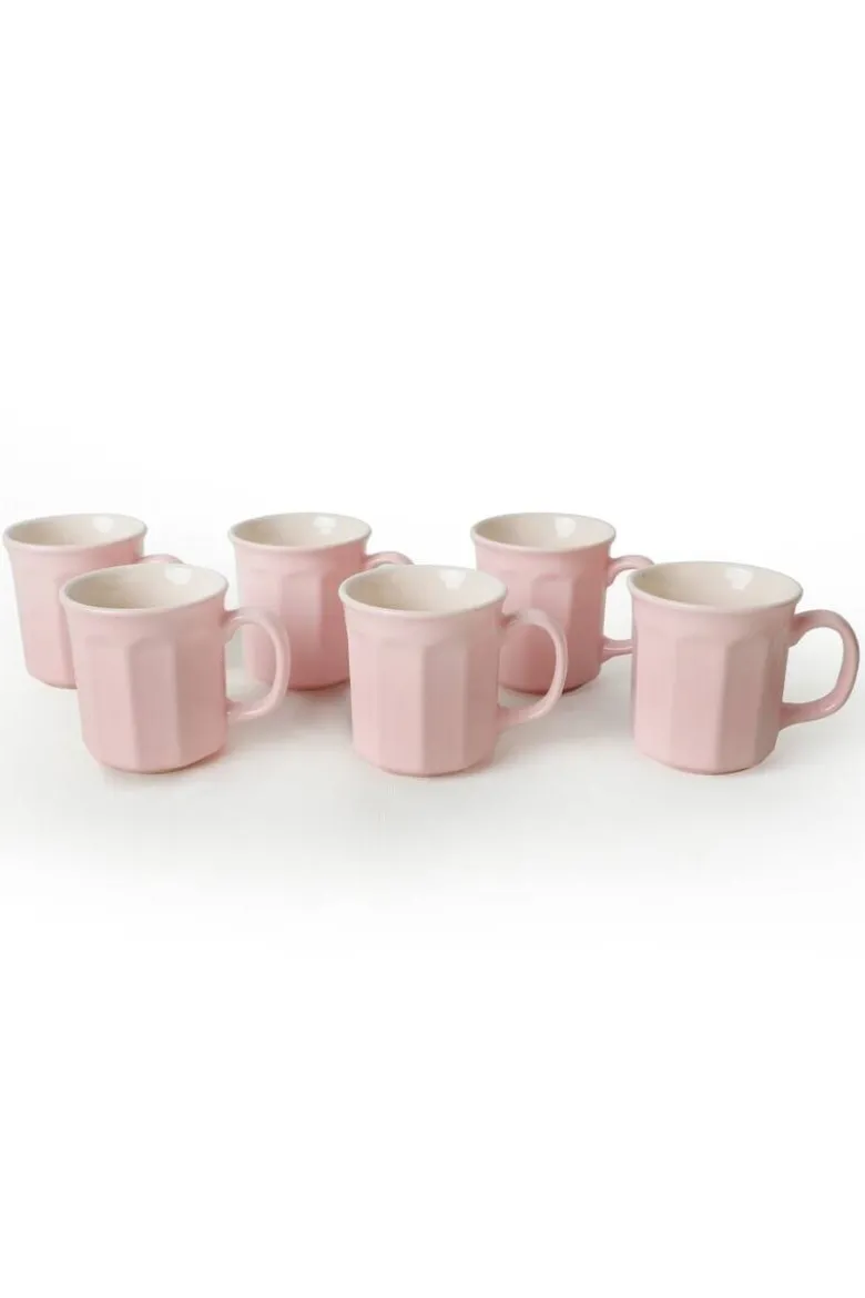 HermiaConcept Kaffeebecher 6-tlg. rosa Keramik 6 tlg.