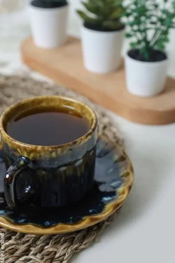HermiaConcept Teetasse 12-tlg. gold Steingut