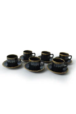 HermiaConcept Teetasse 12-tlg. gold Steingut