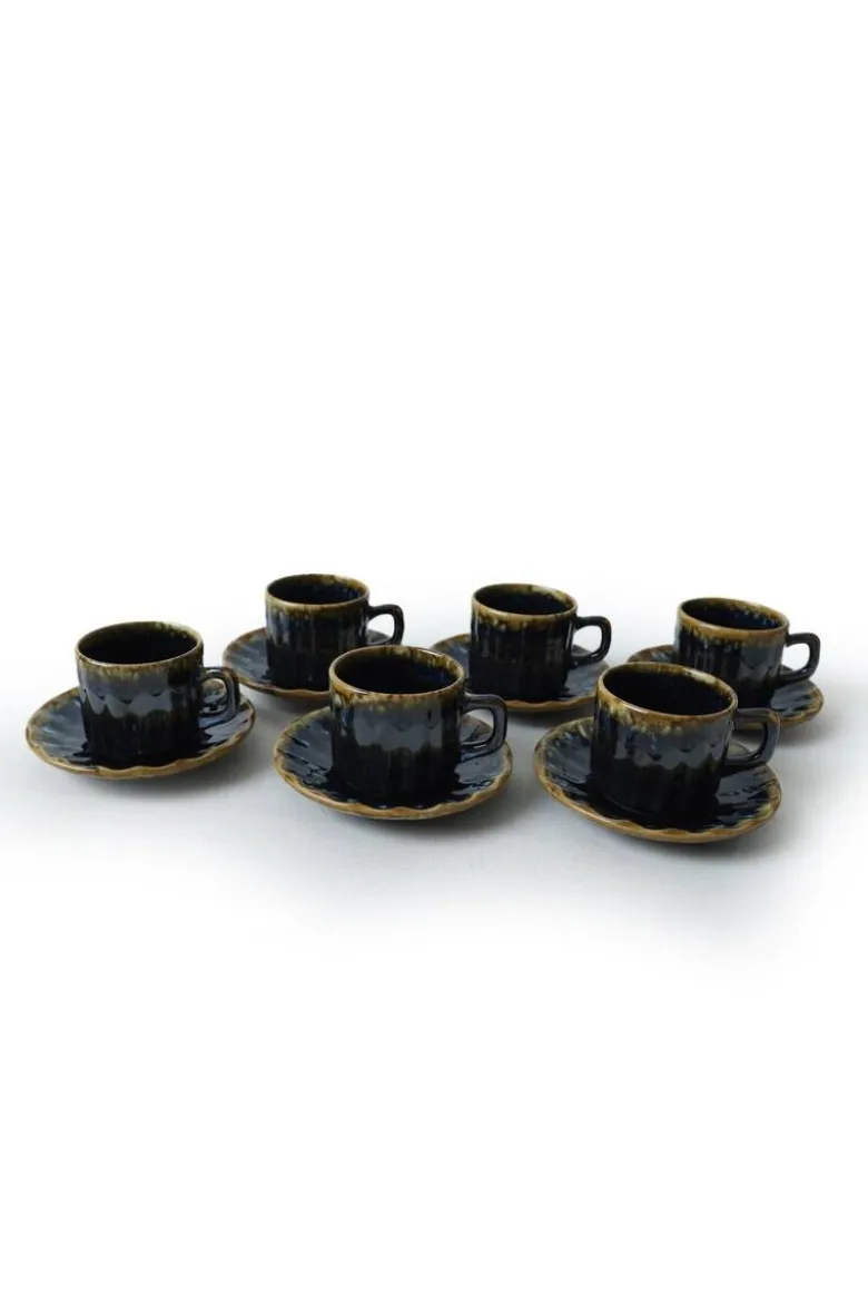 HermiaConcept Teetasse 12-tlg. gold Steingut