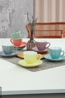 HermiaConcept Teetasse 12-tlg. mehrfarbig Steingut