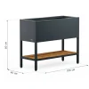 Herstera Garden Hochbeet Deco anthrazit Stahl B/H/L: ca. 100x80x40 cm
