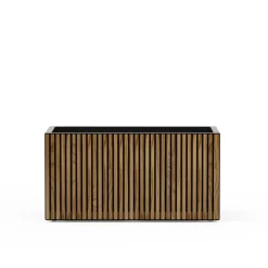 Herstera Garden Pflanzkübel Deco Planter schwarz Metall B/H/L: ca. 100x50x50 cm