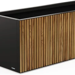 Herstera Garden Pflanzkübel Deco Planter schwarz Metall B/H/L: ca. 150x50x50 cm