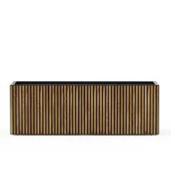 Herstera Garden Pflanzkübel Deco Planter schwarz Metall B/H/L: ca. 150x50x50 cm