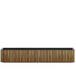 Herstera Garden Pflanzkübel Deco Planter Xic schwarz Holz B/H/L: ca. 150x25x40 cm