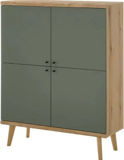 Highboard Alva Eiche Evoke Coast Nachbildung salbei B/H/T: ca. 107x134x40 cm