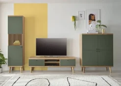 Highboard Alva Eiche Evoke Coast Nachbildung salbei B/H/T: ca. 107x134x40 cm