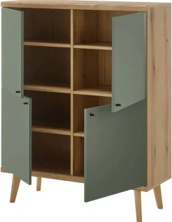 Highboard Alva Eiche Evoke Coast Nachbildung salbei B/H/T: ca. 107x134x40 cm