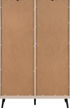 Highboard Arona sand schwarz B/H/T: ca. 90x140x38 cm
